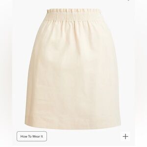 JCrew linen-cotton blend city skirt